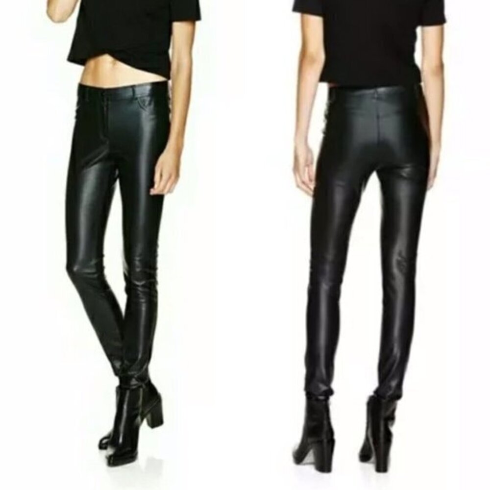 Wilfred Free Vegan Leather Sauvage Pants Leggings Zipper Fly